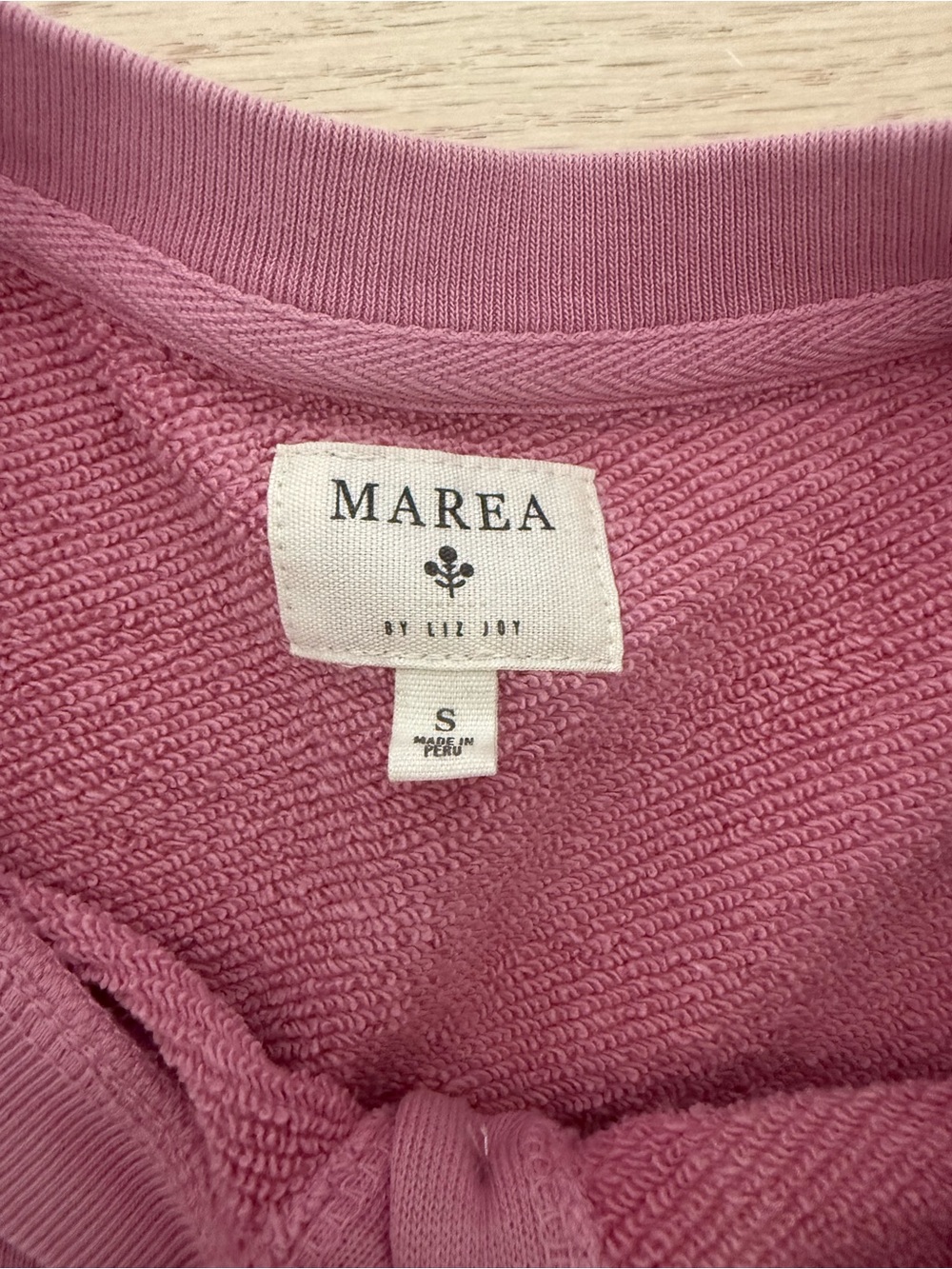 Marea by Liz Joy Pink Henley Pullover Sweatshirt - S - Picture 2 of 5